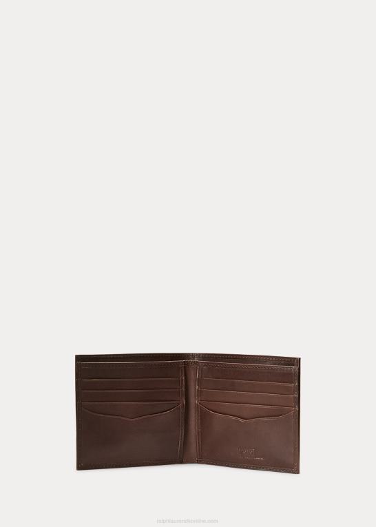 grøn Mænd Ralph Lauren crest needlepoint billfold pung Z426B2746