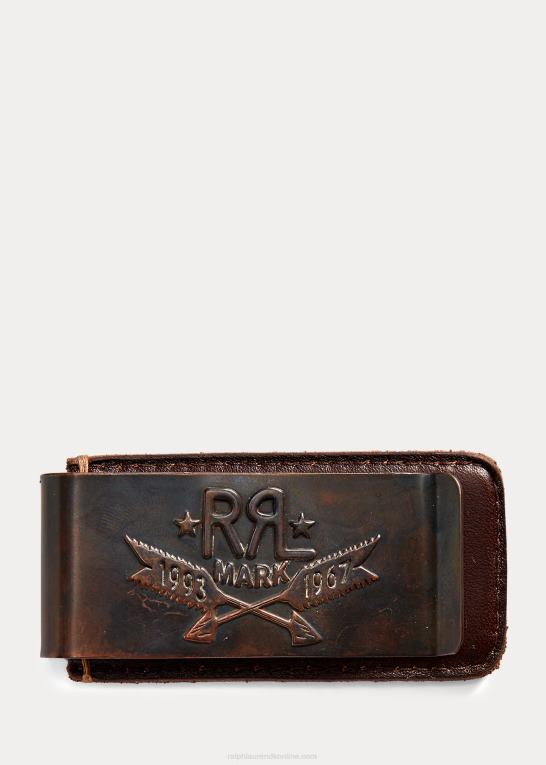 kobber Mænd Ralph Lauren pengeclips af værktøjslæder Z426B8916
