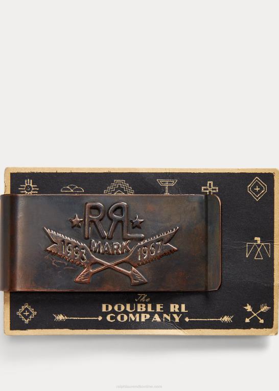 kobber Mænd Ralph Lauren pengeclips af værktøjslæder Z426B8916