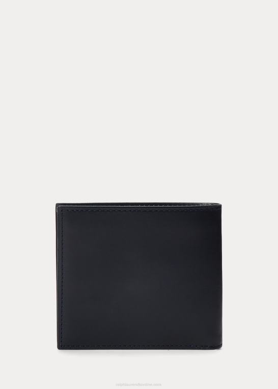 navy/multi pony Mænd Ralph Lauren stor lommebog i læder Z426B2340
