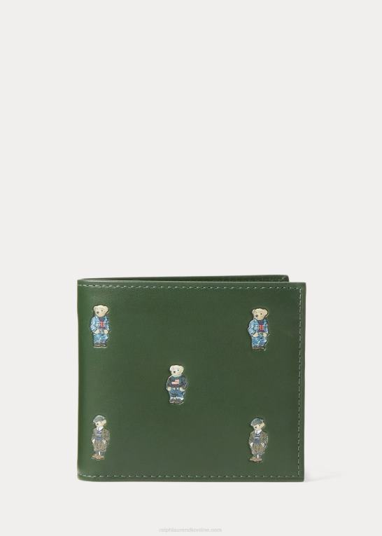 ny skov Mænd Ralph Lauren polo bear læder billfold pung Z426B2404