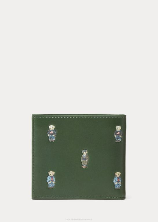 ny skov Mænd Ralph Lauren polo bear læder billfold pung Z426B2404