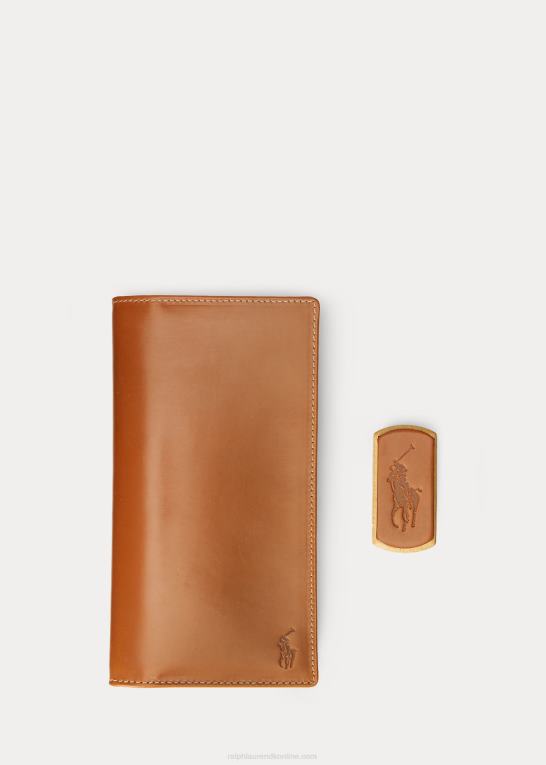 sadel Mænd Ralph Lauren kontinental pung i sadellæder Z426B2645