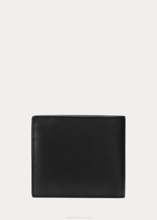 sort Mænd Ralph Lauren læder billfold pung Z426B2393