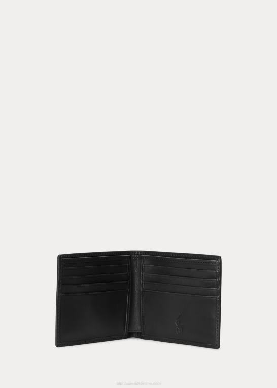 sort Mænd Ralph Lauren læder billfold pung Z426B2393