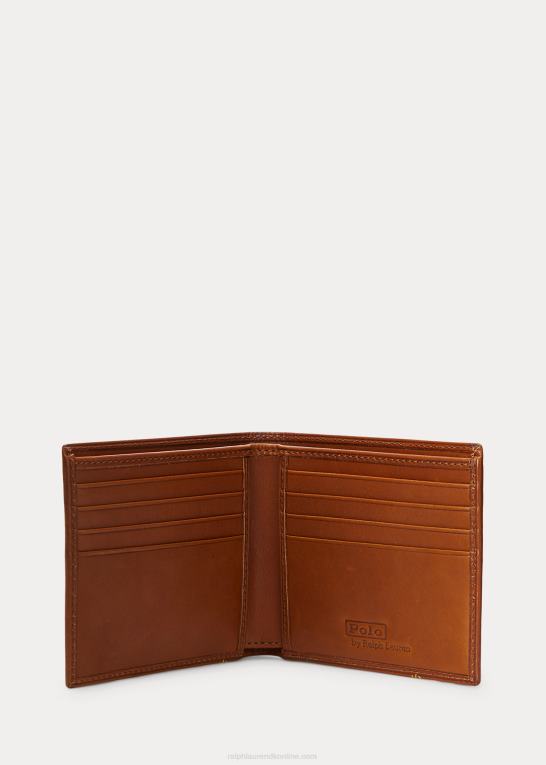 tan Mænd Ralph Lauren allover billfold pung i ponylæder Z426B2576