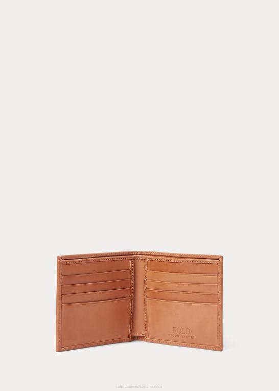 tan Mænd Ralph Lauren arv fuldkorns tegnebog Z426B2296