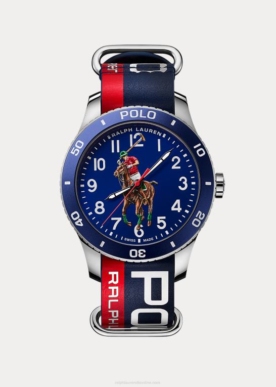 Mænd Ralph Lauren polo sportur blå skive Z426B5557