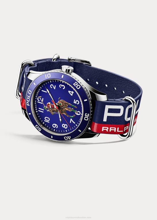 Mænd Ralph Lauren polo sportur blå skive Z426B5557