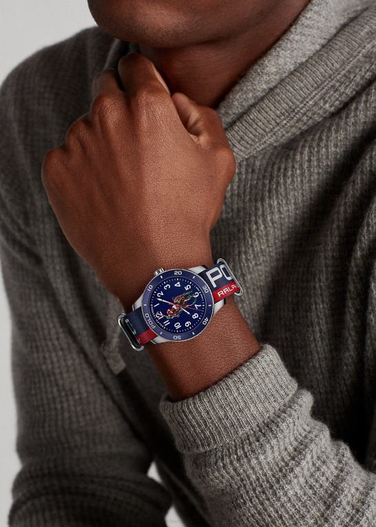 Mænd Ralph Lauren polo sportur blå skive Z426B5557
