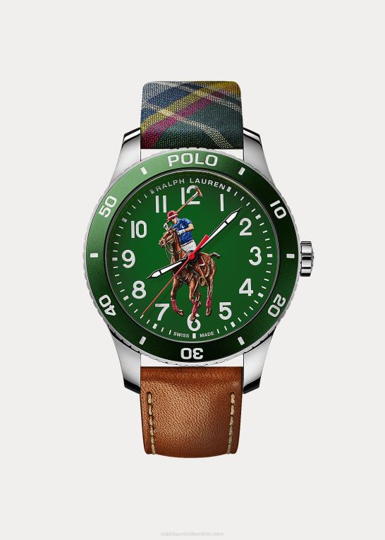 Mænd Ralph Lauren polo ur grøn urskive Z426B9726