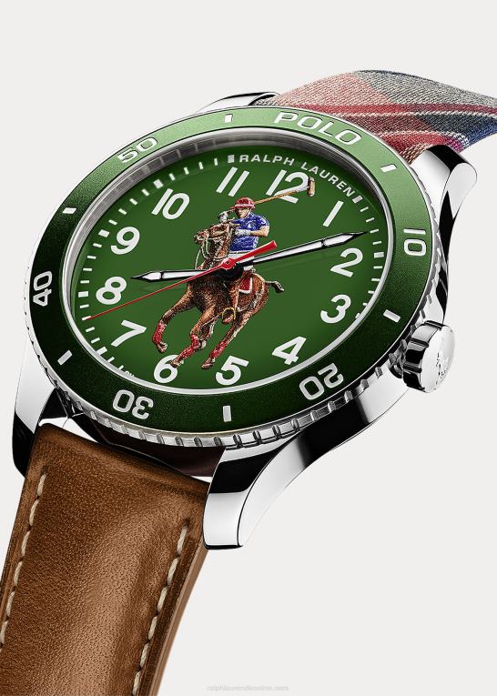 Mænd Ralph Lauren polo ur grøn urskive Z426B9726