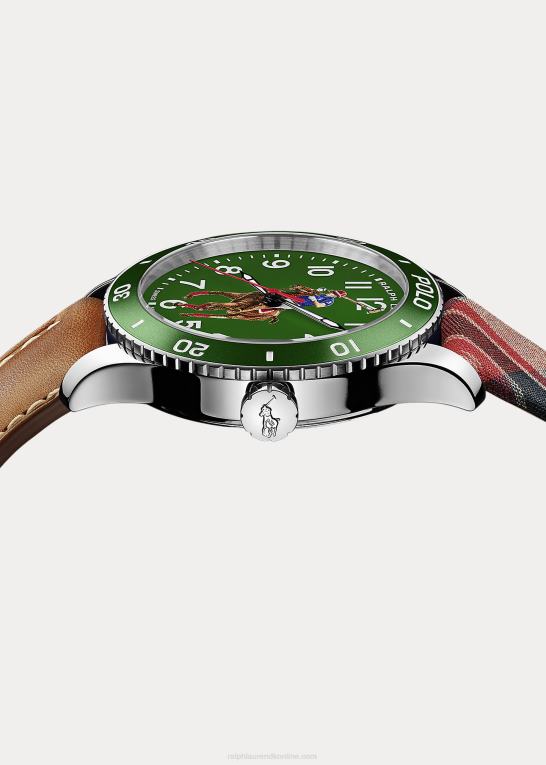 Mænd Ralph Lauren polo ur grøn urskive Z426B9726