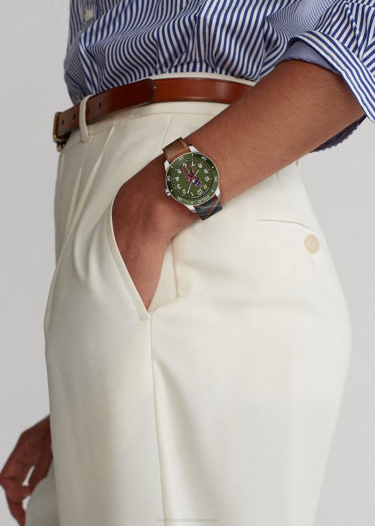 Mænd Ralph Lauren polo ur grøn urskive Z426B9726