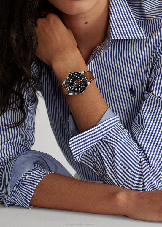 Mænd Ralph Lauren polo ur sort urskive Z426B9742