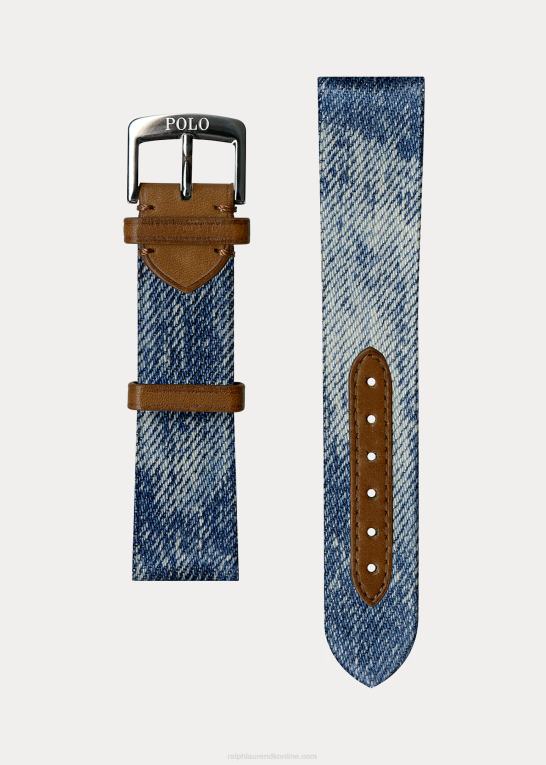 denim blå Mænd Ralph Lauren denim urrem Z426B2827