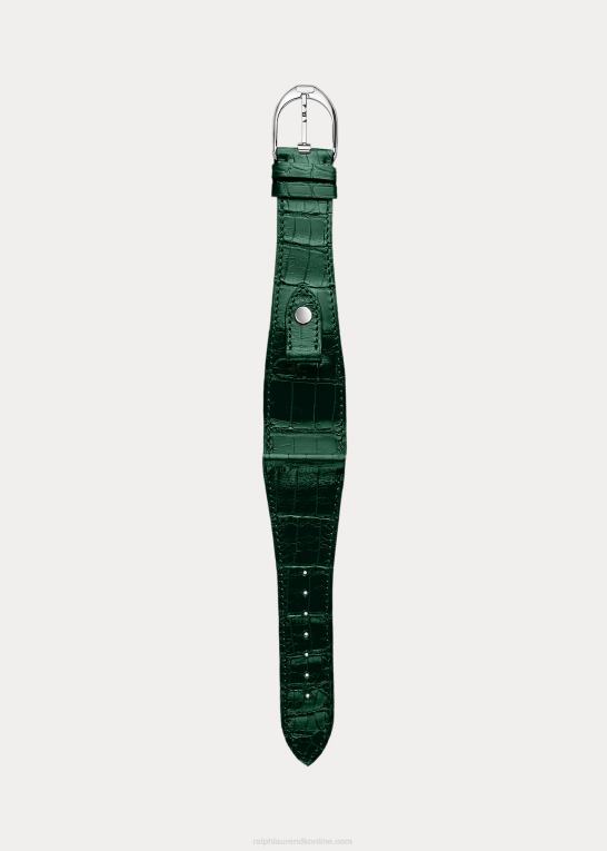 grøn Mænd Ralph Lauren stor stigbøjle alligator urrem Z426B2850