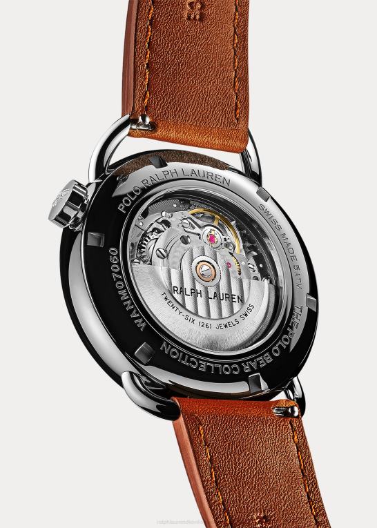 hvid skive Mænd Ralph Lauren 42 mm bedford polo bear ur Z426B2804