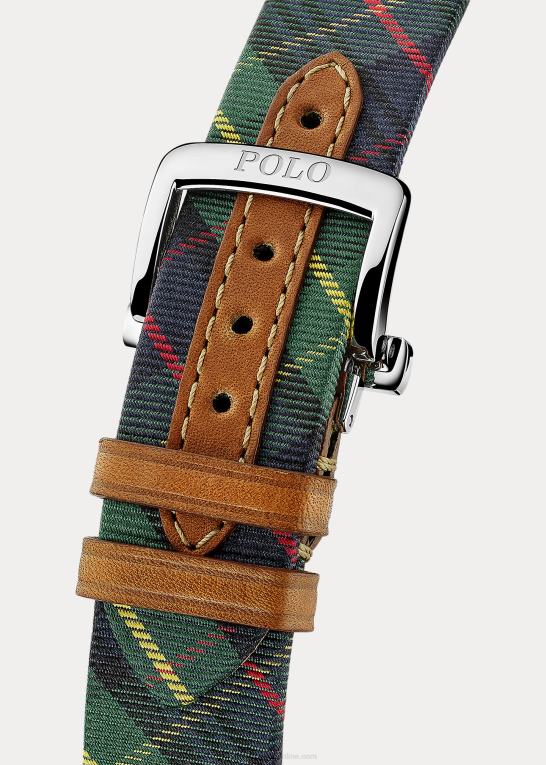 hvid skive Mænd Ralph Lauren 42 mm bedford polo bear ur Z426B2804