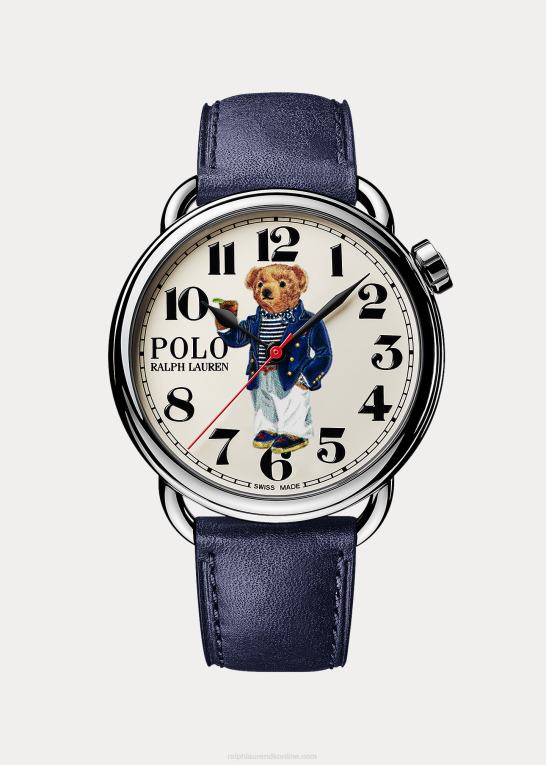 hvid skive Mænd Ralph Lauren bear riviera armbåndsur Z426B2802