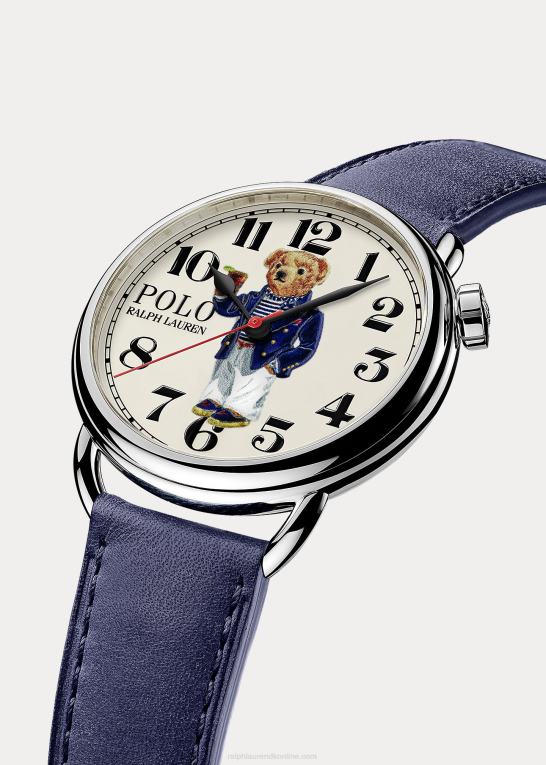 hvid skive Mænd Ralph Lauren bear riviera armbåndsur Z426B2802