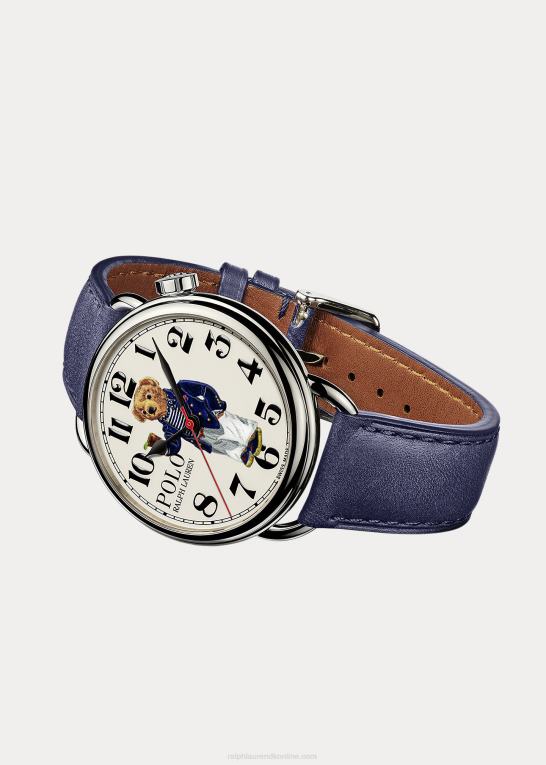 hvid skive Mænd Ralph Lauren bear riviera armbåndsur Z426B2802