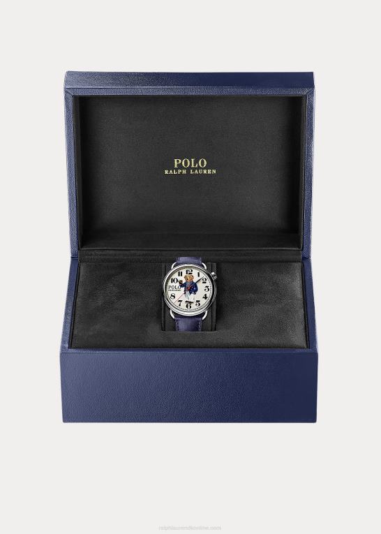 hvid skive Mænd Ralph Lauren bear riviera armbåndsur Z426B2802