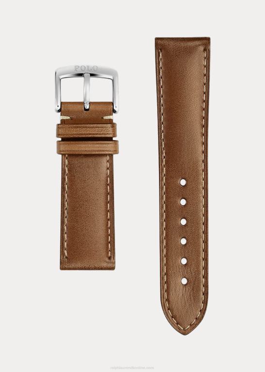 solbrun kalv Mænd Ralph Lauren urrem af kalveskind Z426B2825