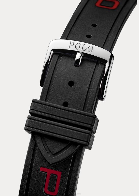 sort/rød polo Mænd Ralph Lauren polo gummi urrem Z426B2642