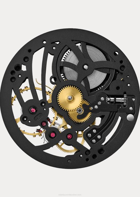sort skelet urskive Mænd Ralph Lauren 45 mm skeletstål Z426B2865