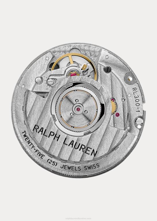 sort urskive m/træ Mænd Ralph Lauren 39 mm kronometer stål Z426B2867