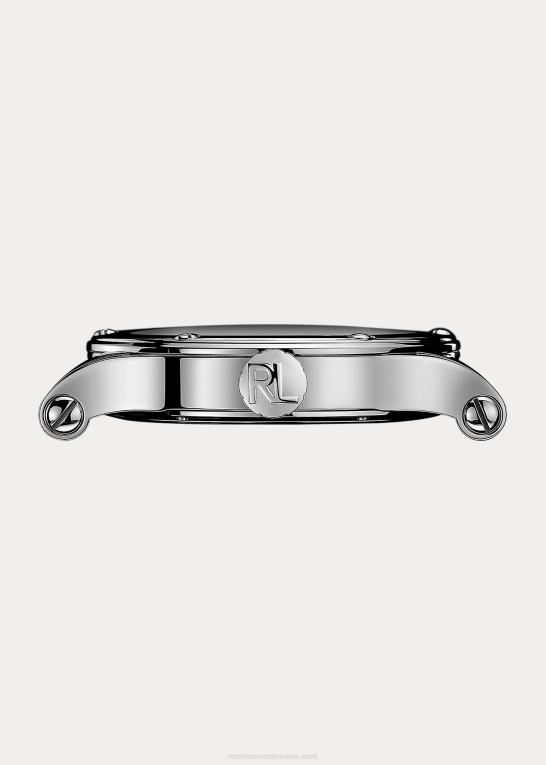 sort urskive m/træ Mænd Ralph Lauren 39 mm kronometer stål Z426B2867