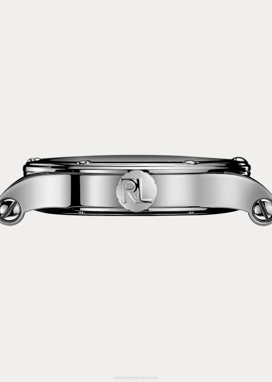 sort urskive m/træ Mænd Ralph Lauren 45 mm kronometer stål Z426B2864