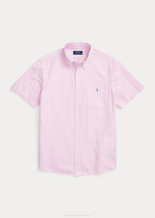 2604h rose/hvid Mænd Ralph Lauren rl prepster klassisk pasform seersucker skjorte Z426B676