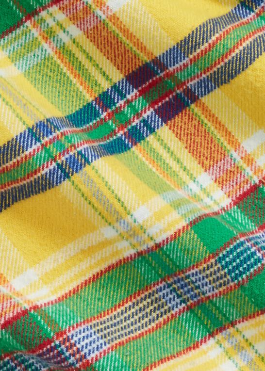 5882a gul/grøn multi Mænd Ralph Lauren klassisk pasform plaid flannelskjorte Z426B8615