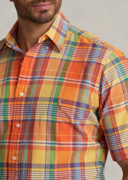 Mænd Ralph Lauren plaid oxford skjorte Z426B1806