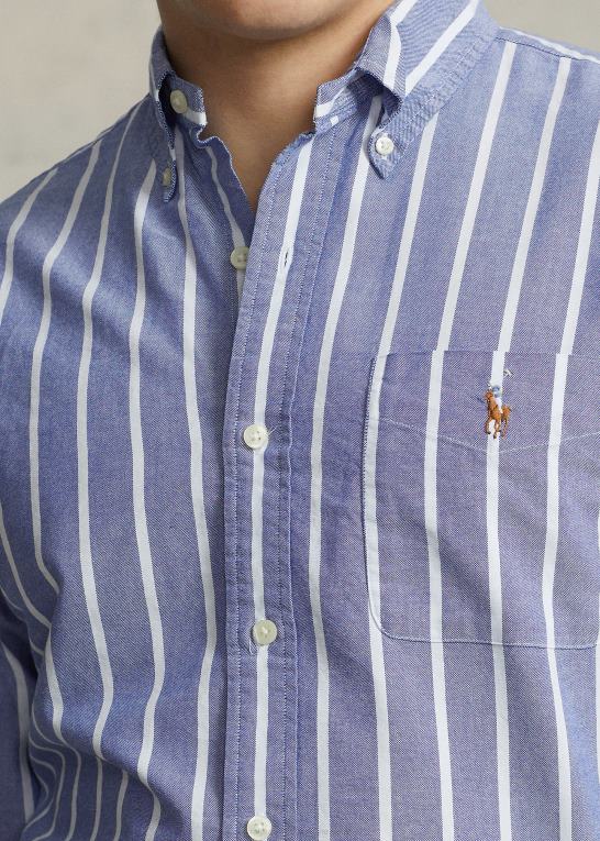 arv royal Mænd Ralph Lauren klassisk pasform stribet oxford skjorte Z426B1053