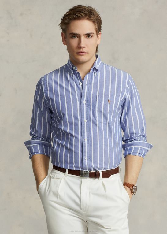 arv royal Mænd Ralph Lauren klassisk pasform stribet oxford skjorte Z426B1053