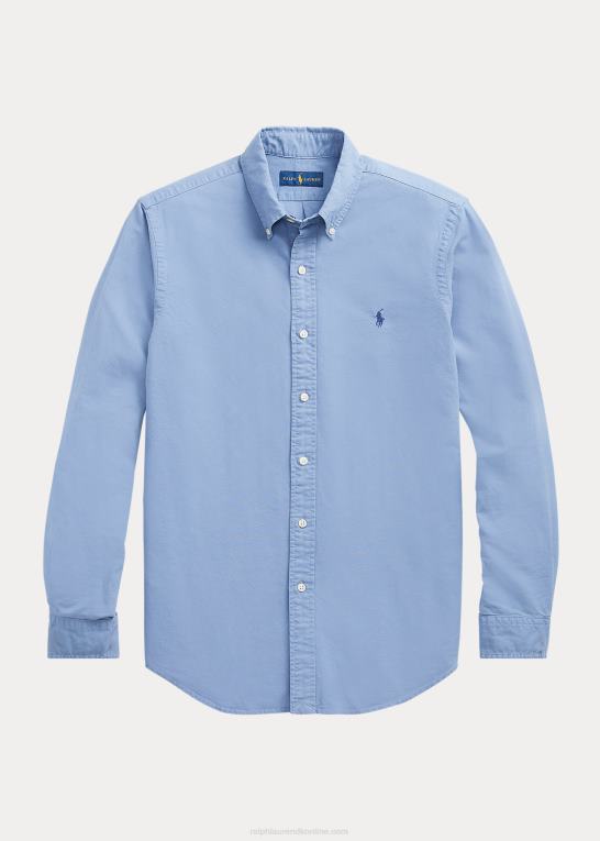bastille blå Mænd Ralph Lauren beklædningsfarvet oxford skjorte Z426B1514