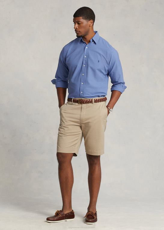 bastille blå Mænd Ralph Lauren beklædningsfarvet oxford skjorte Z426B1514