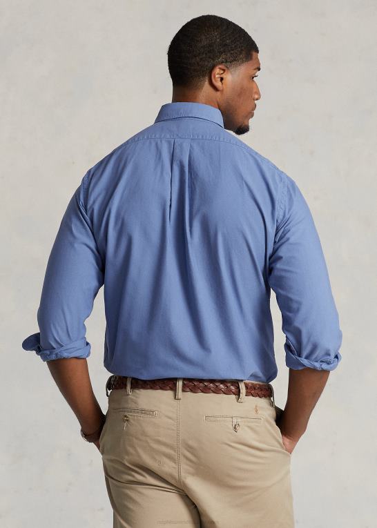 bastille blå Mænd Ralph Lauren beklædningsfarvet oxford skjorte Z426B1514