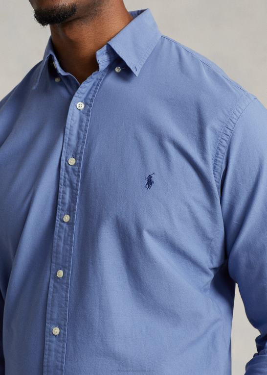 bastille blå Mænd Ralph Lauren beklædningsfarvet oxford skjorte Z426B1514