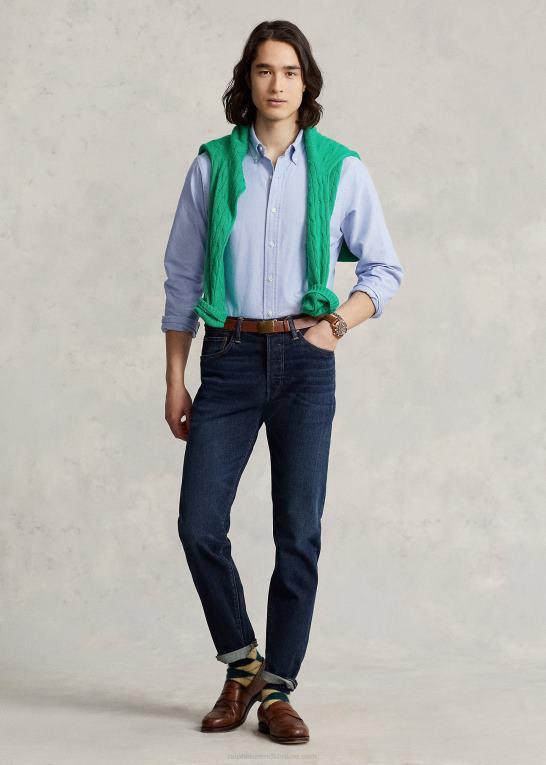 blå Mænd Ralph Lauren den ikoniske oxford skjorte - alle passer Z426B8370