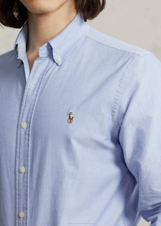 blå Mænd Ralph Lauren den ikoniske oxford skjorte - alle passer Z426B8370