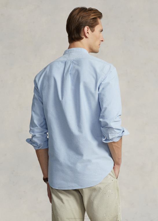 blå Mænd Ralph Lauren klassisk pasform oxford skjorte Z426B761