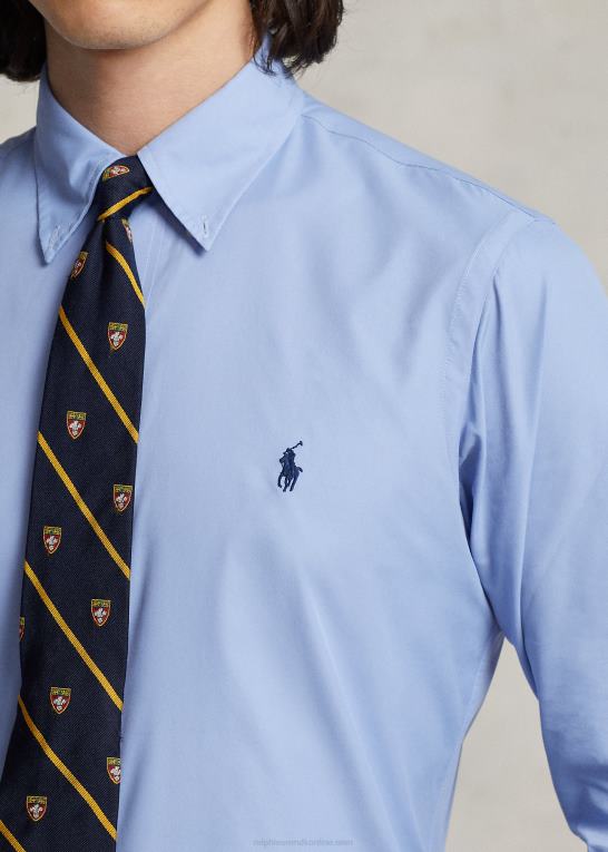 blå Mænd Ralph Lauren klassisk pasform performance twill skjorte Z426B93