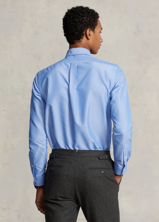blå Mænd Ralph Lauren klassisk pasform ydeevne oxford skjorte Z426B790