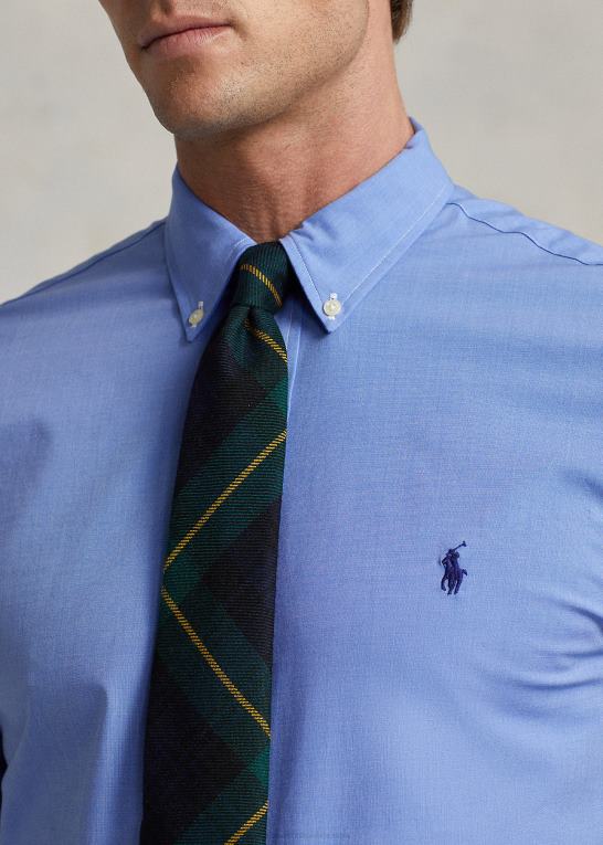 blå Mænd Ralph Lauren stræk poplin skjorte - alle passer Z426B367