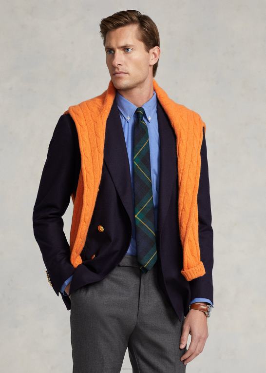 blå Mænd Ralph Lauren stræk poplin skjorte - alle passer Z426B367