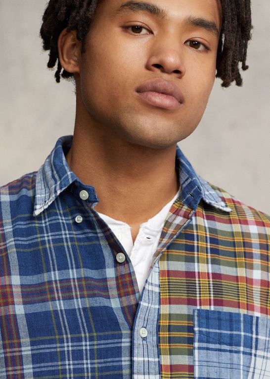 blødende madras funshirt Mænd Ralph Lauren klassisk pasform madras sjov skjorte Z426B829